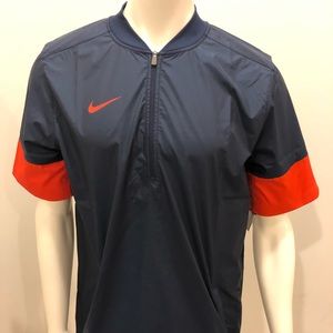 Nike Hot Short Sleeve Men's  Navy Baseball Jacket